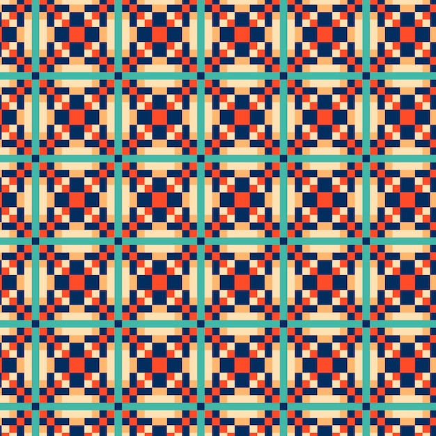 Free vector flat pixel pattern design