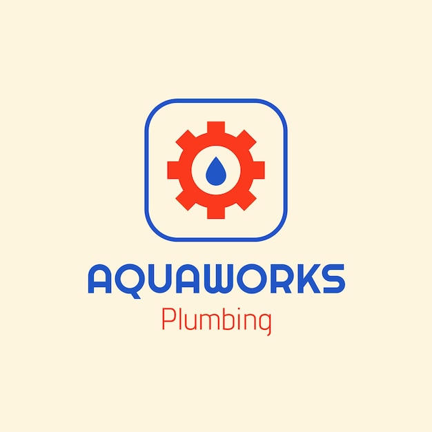 Free vector flat plumbing logo