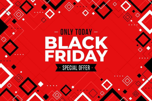 Free vector flat polygonal black friday background