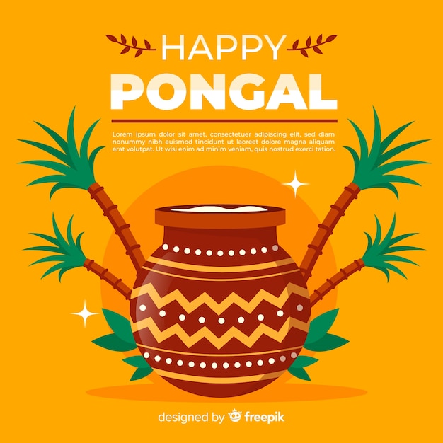 Flat pongal background