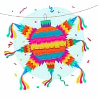 Free vector flat posada piñata