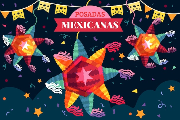 Free vector flat posadas background