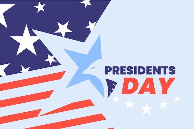 Flat presidents day background