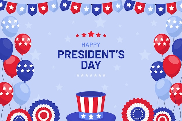 Free vector flat presidents day background