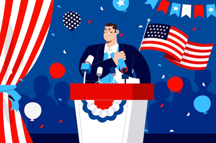 Free Vector flat presidents day illustration