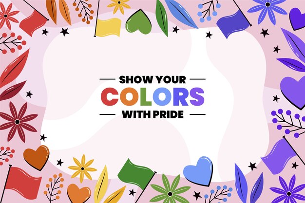 flat pride month lgbt pride background