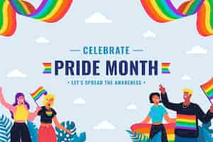 Free vector flat pride month lgbt pride background