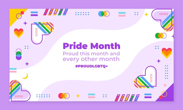 Flat pride month twitch background
