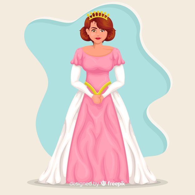 Flat princess background