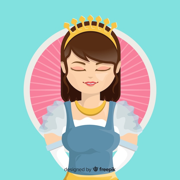 Free vector flat princess background