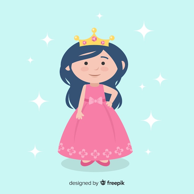 Free vector flat princess background