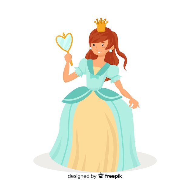 Free vector flat princess background