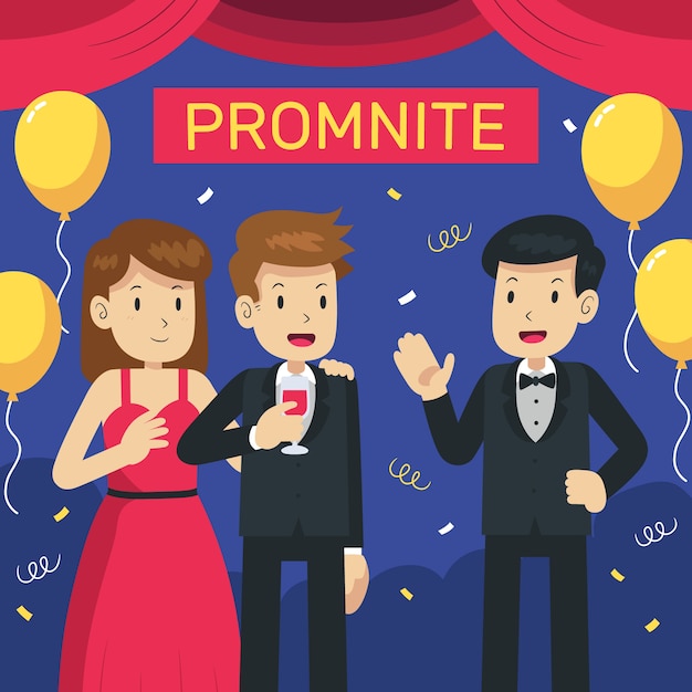 Free vector flat prom background