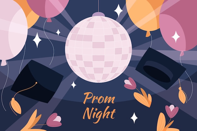 Flat prom background – Vector Templates