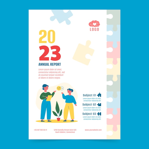 Flat psychologist annual report template