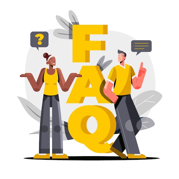 Flat questions concept illustration