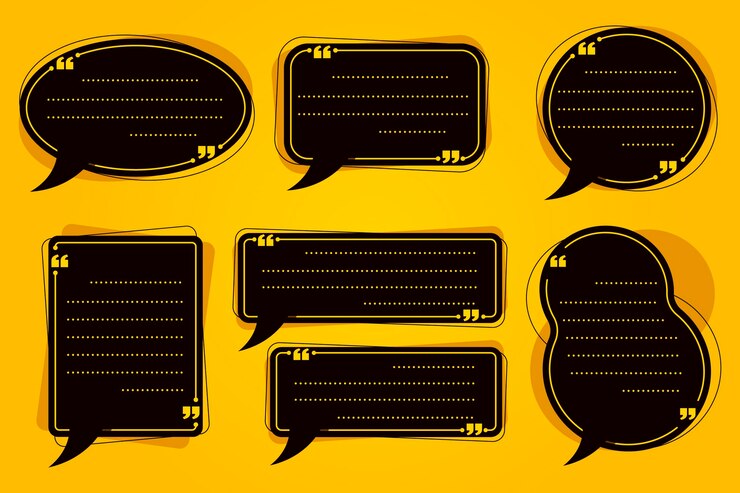 Free Vector flat quote box frame collection