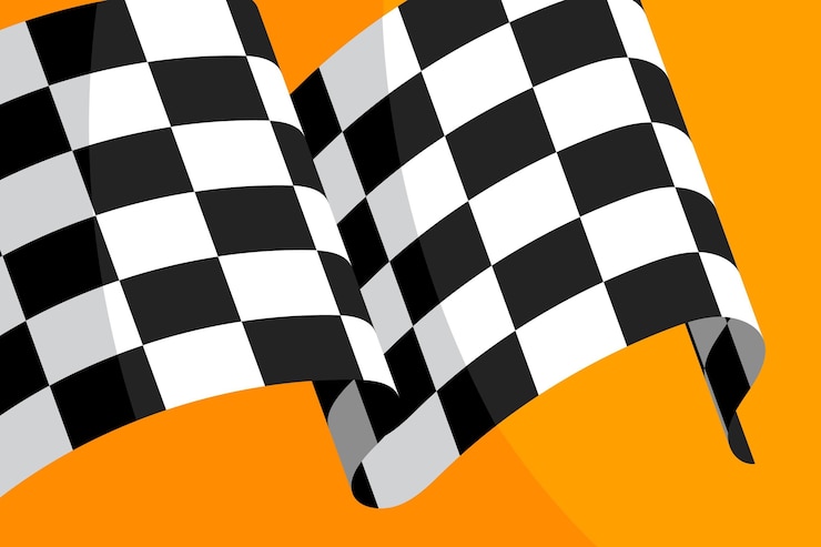 Free Vector flat racing checkered flag background