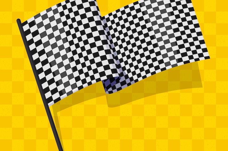 Free Vector flat racing checkered flag background