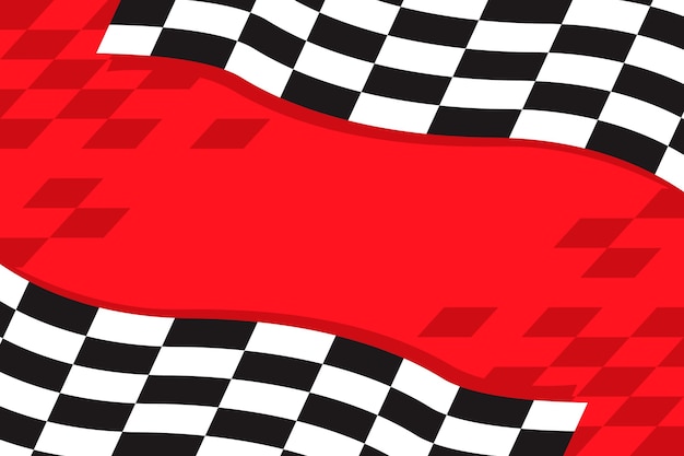 Free vector flat racing checkered flag background