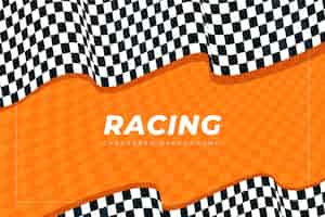 Free vector flat racing checkered flag background