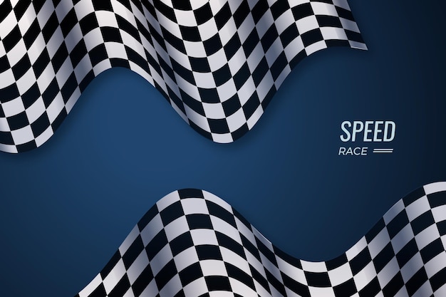 Free vector flat racing checkered flag background