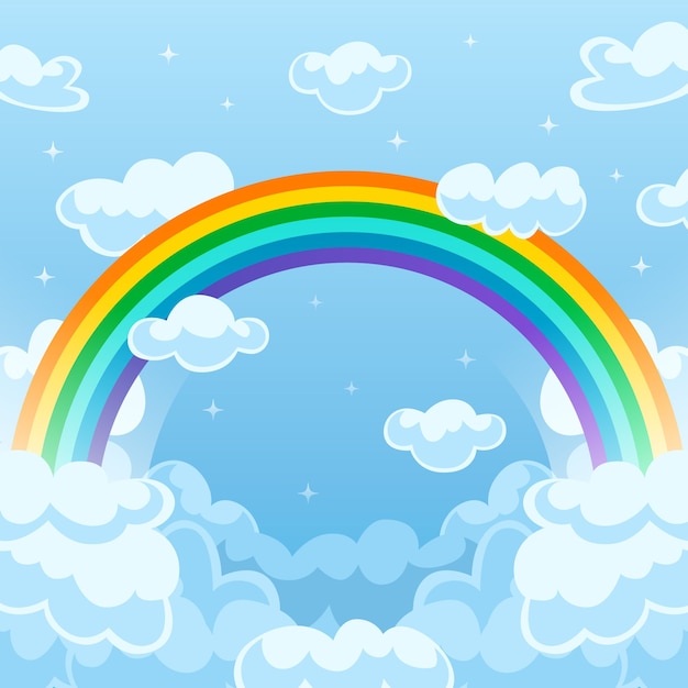 Free vector flat rainbow concept