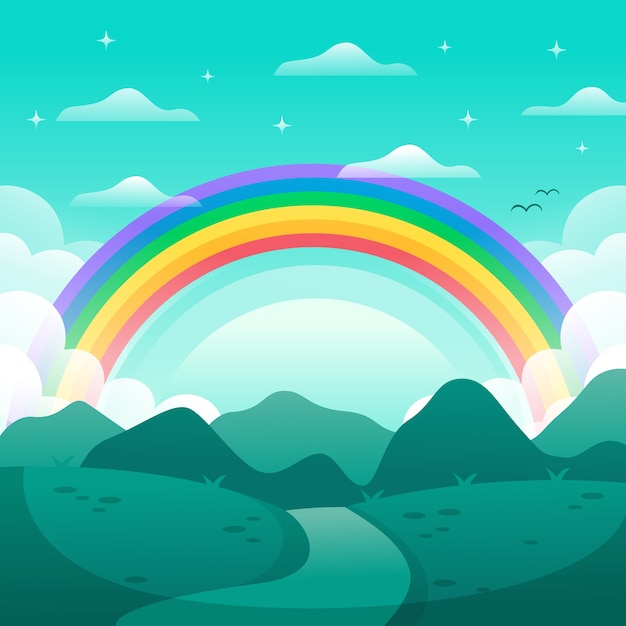 Free vector flat rainbow concept