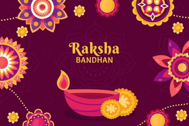 Flat raksha bandhan background