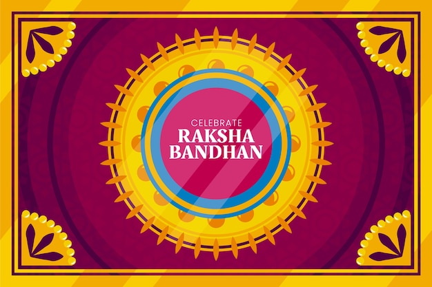 Flat raksha bandhan background