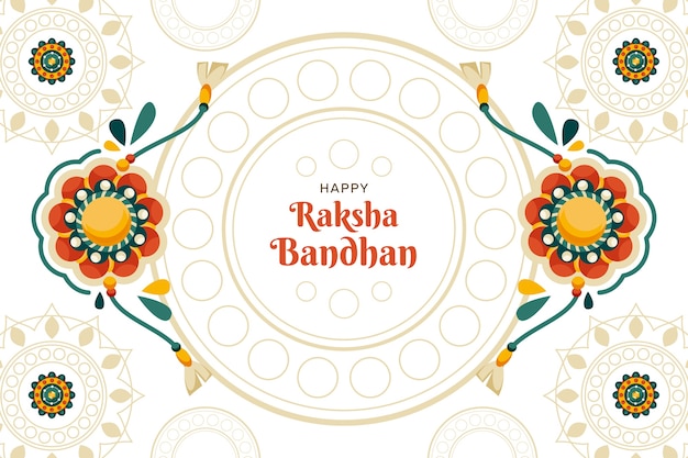 Flat raksha bandhan background