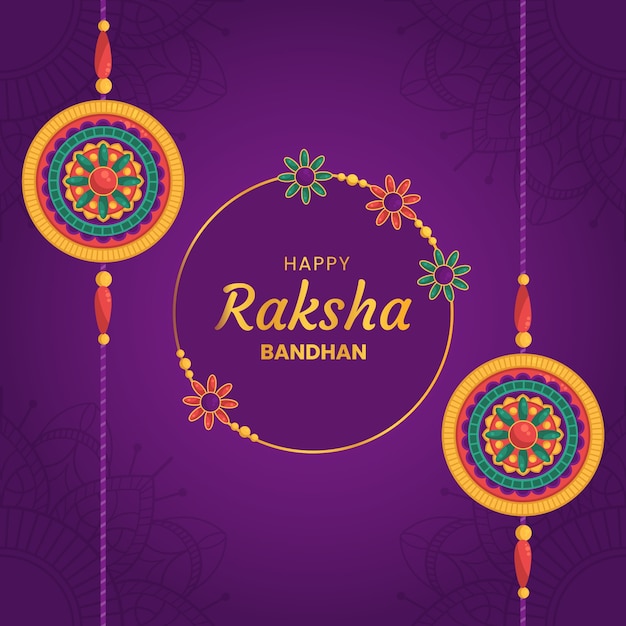 Flat raksha bandhan background