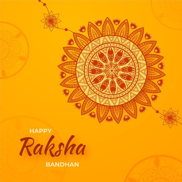 Flat raksha bandhan concept