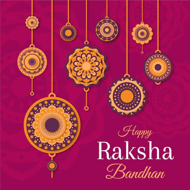 Free vector flat raksha bandhan concept