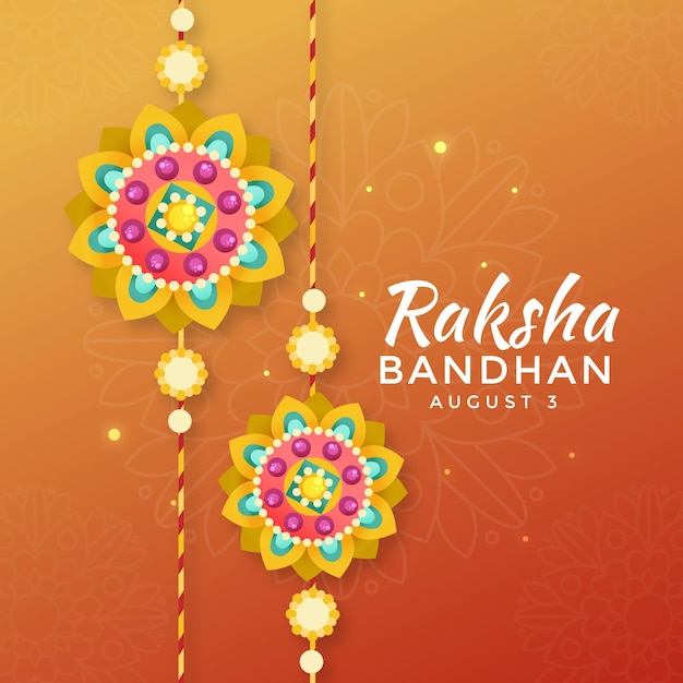 Flat raksha bandhan concept