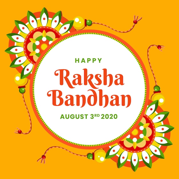 Free vector flat raksha bandhan concept