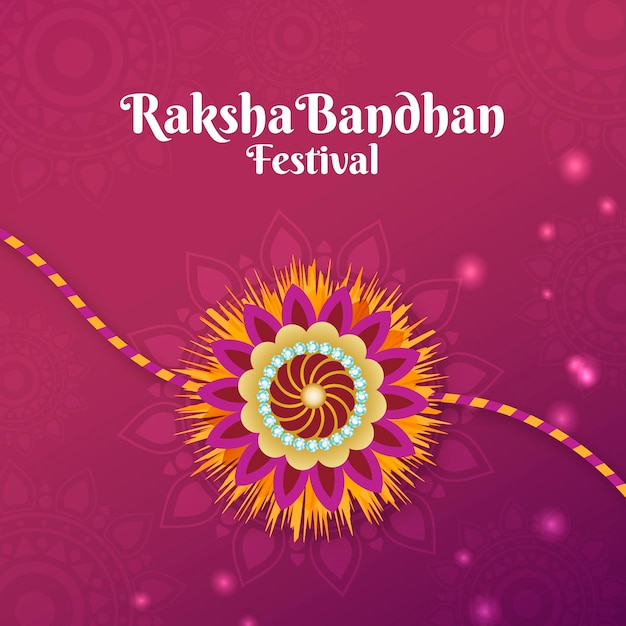 Concetto piatto raksha bandhan