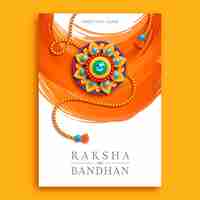 Free vector flat raksha bandhan greeting card