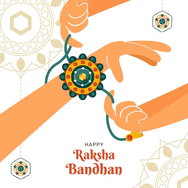 플랫 raksha bandhan 그림