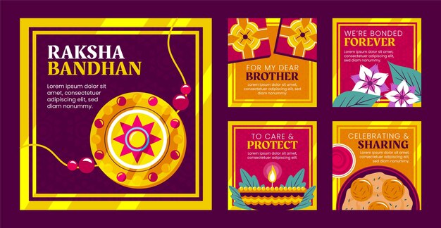 Flat raksha bandhan instagram posts collection