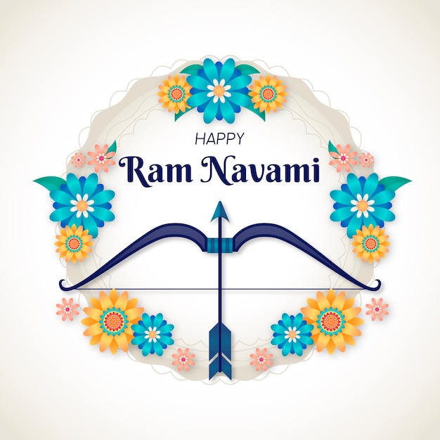 Free vector flat ram navami