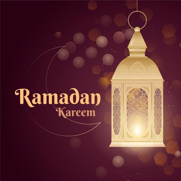 Flat ramadan background concept