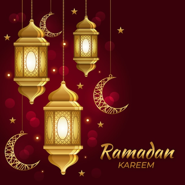 Flat ramadan background concept