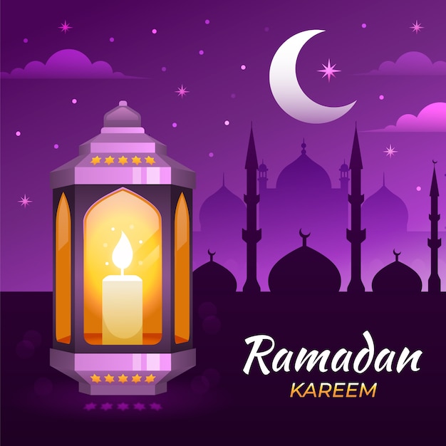 Flat ramadan background concept