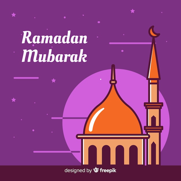 Free vector flat ramadan background