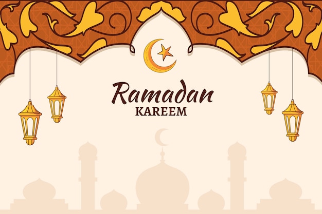 Flat ramadan background