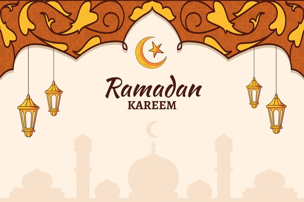 Flat ramadan background