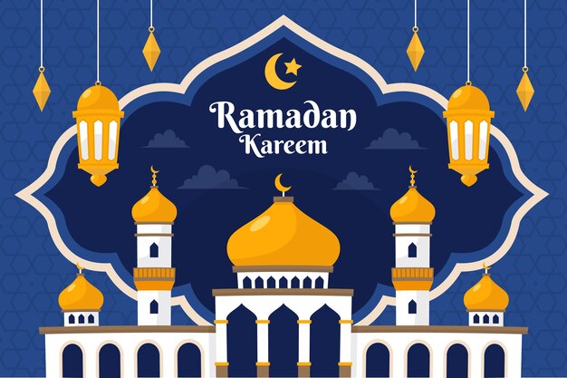 Flat ramadan background