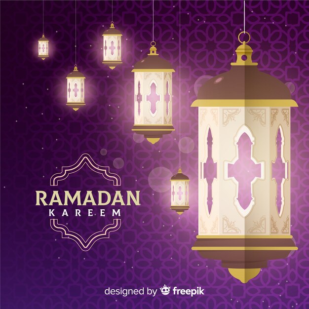 Flat ramadan background