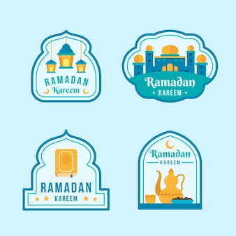 Flat ramadan badge collection